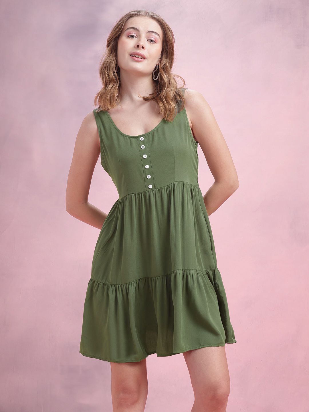 DressBerry Tiered A-Line Dress