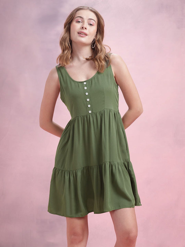 DressBerry Tiered A-Line Dress