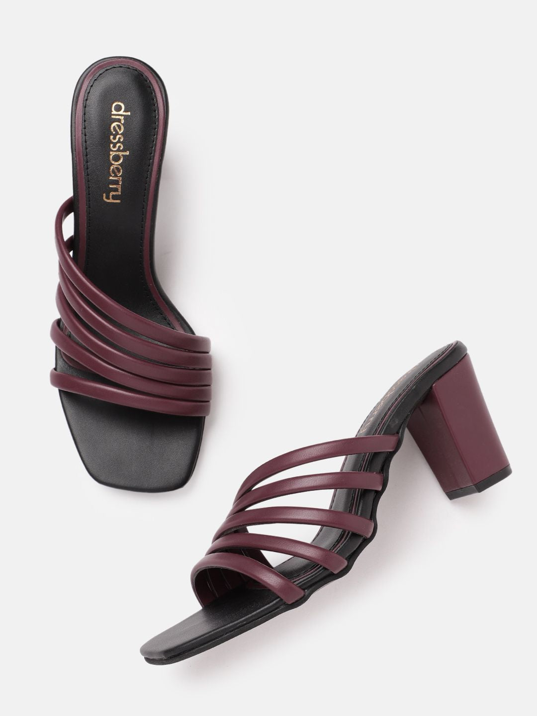 DressBerry Strappy Block Heels