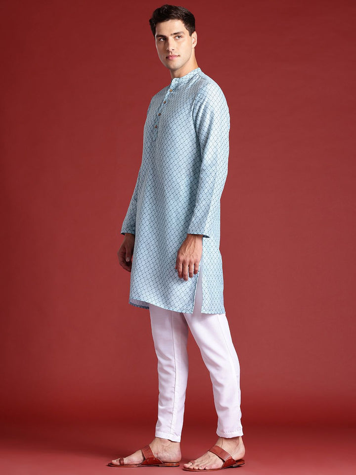 Anouk Men Printed Regular Kurta with Pyjamas And Nehru jacket