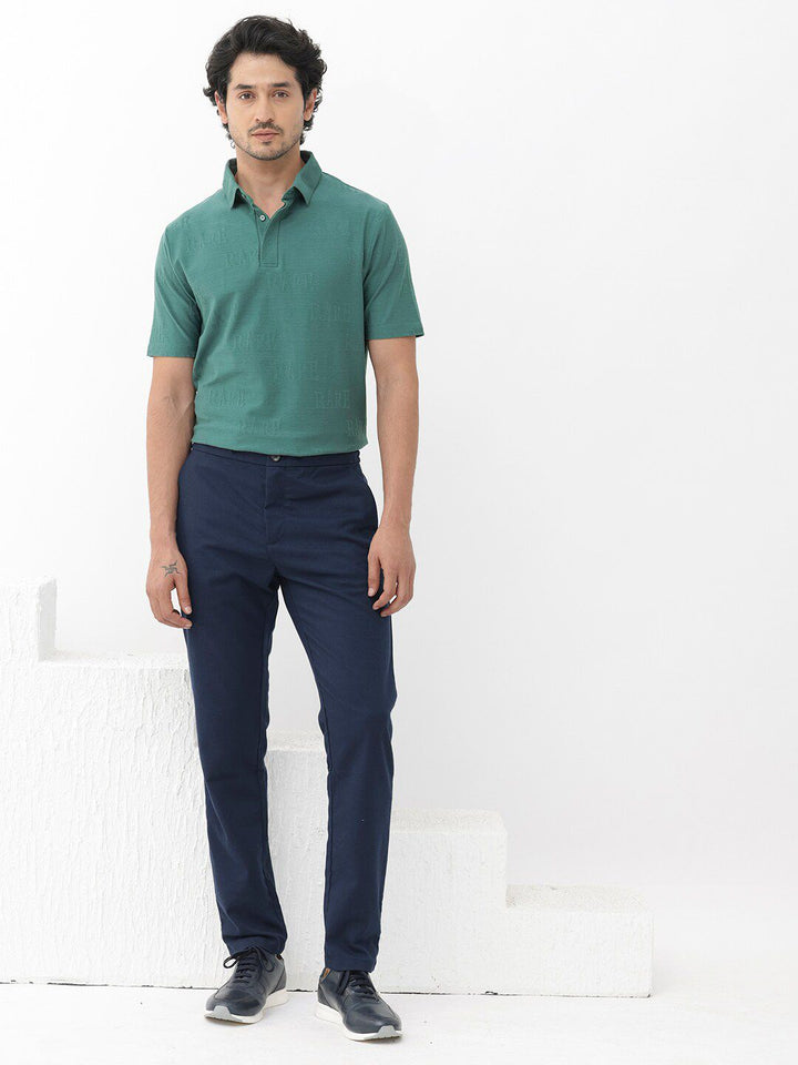 RARE RABBIT Men Gesset-2 Regular Fit Polo Collar Cotton T-Shirt