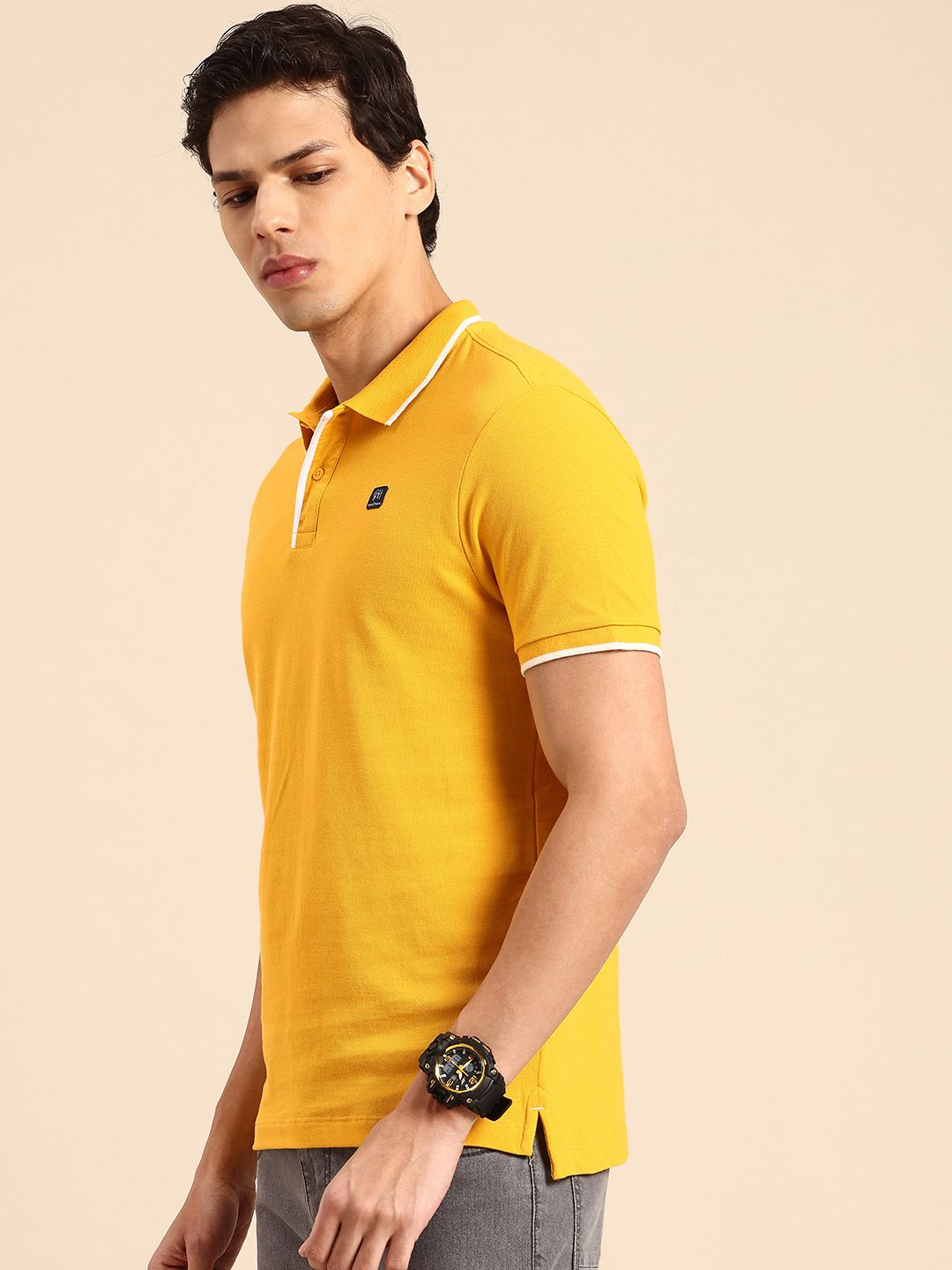 Being Human Polo Collar Pure Cotton T-shirt