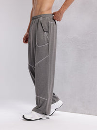 HRX by Hrithik Roshan Men Contrast Stitch Rapid-Dry Toggle Hem Training Track Pants