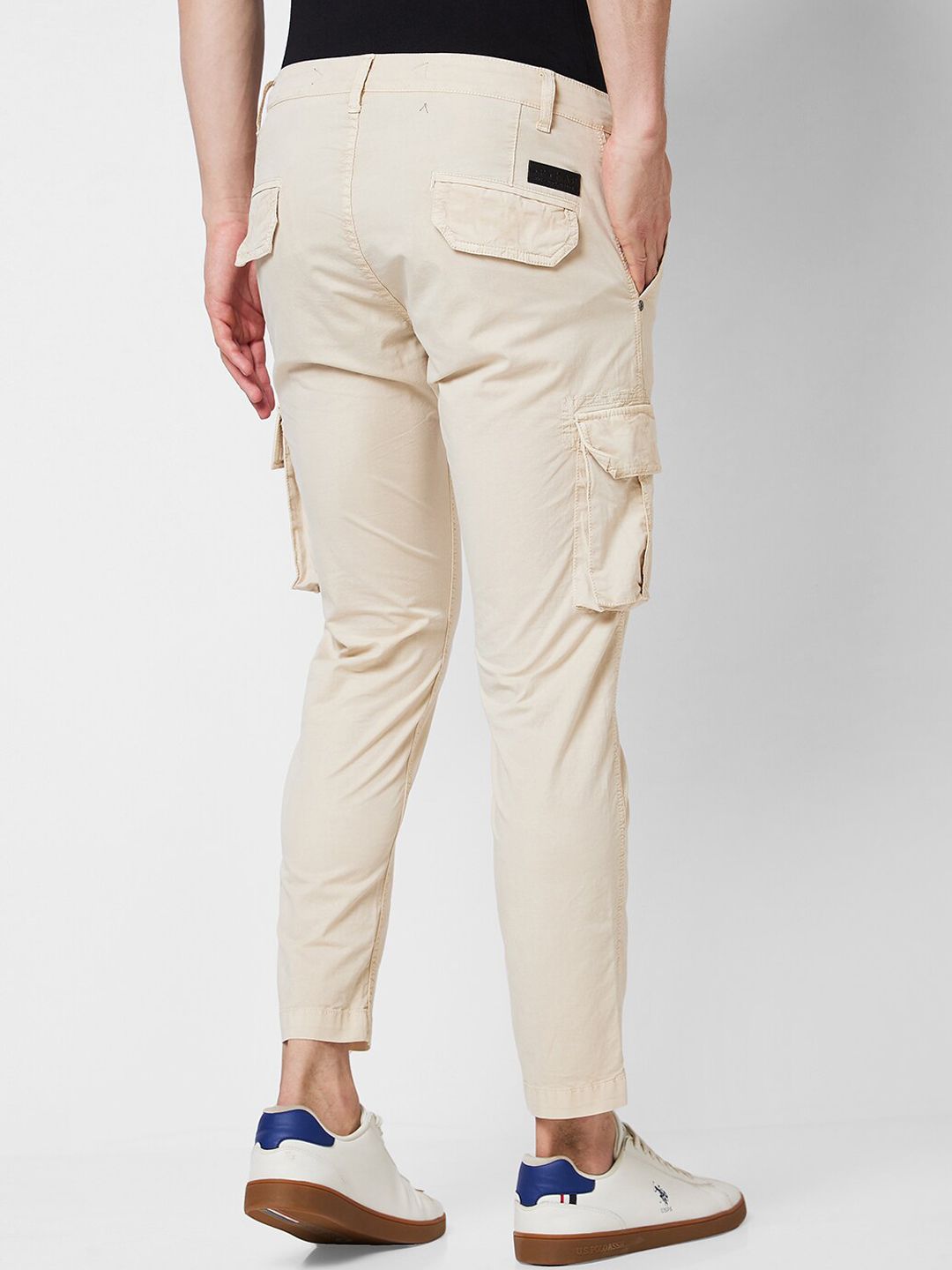 SPYKAR Men Mid Rise Regular Fit Cargos Cotton Trousers