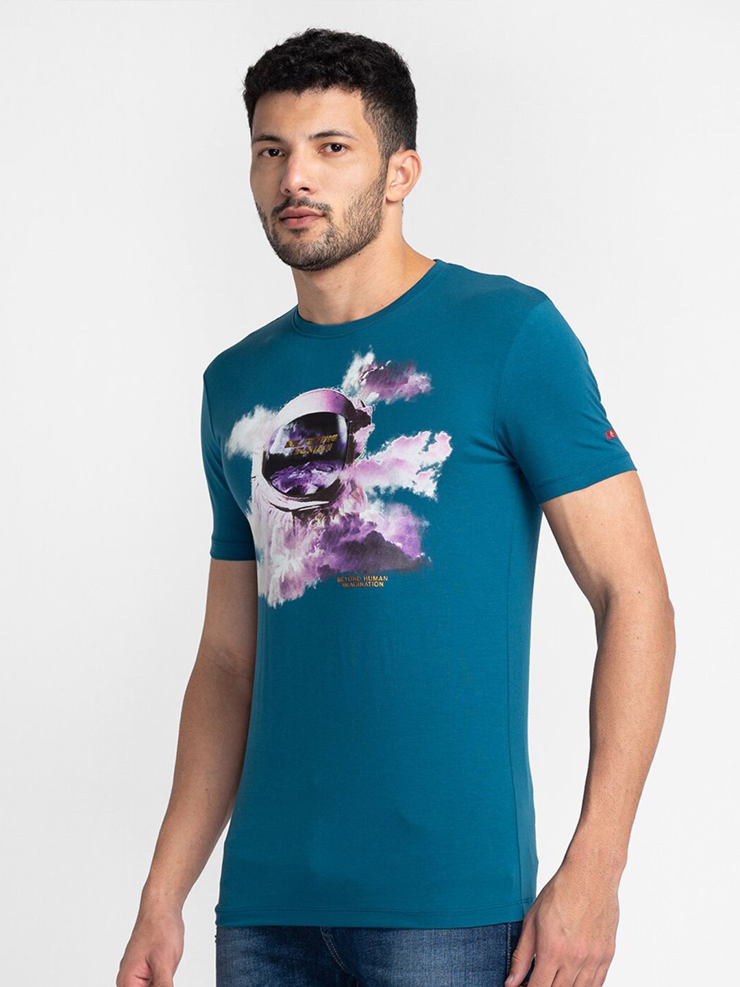 Being Human Graphic Printed Round Neck Cotton T-shirt