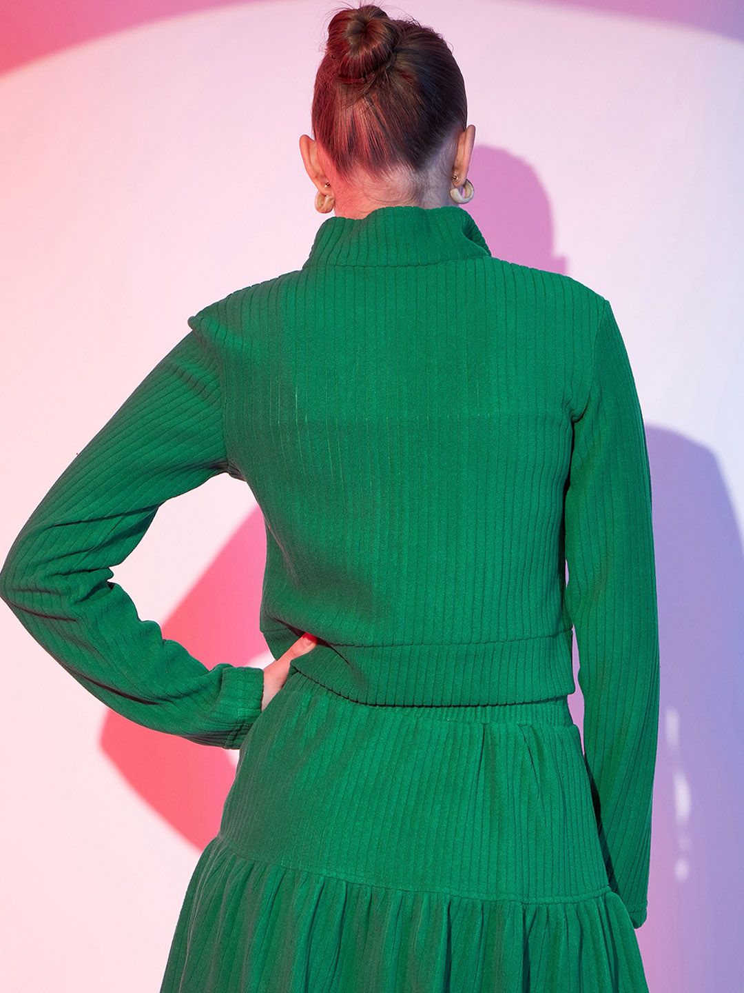 STREET 9 Mock Collar Open Front Jacket