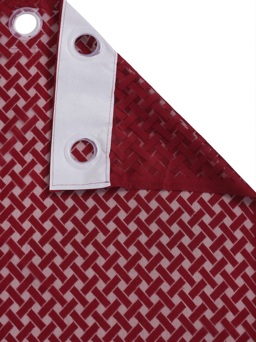 HOSTA HOMES Maroon Geometric Door Curtain