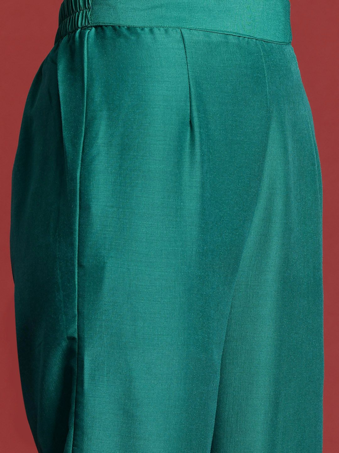 Anouk Striped A-Line Kurta with Trousers & Dupatta