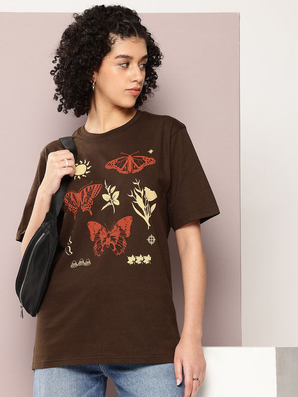 DILLINGER Women Graphic Printed Oversized T-shirt