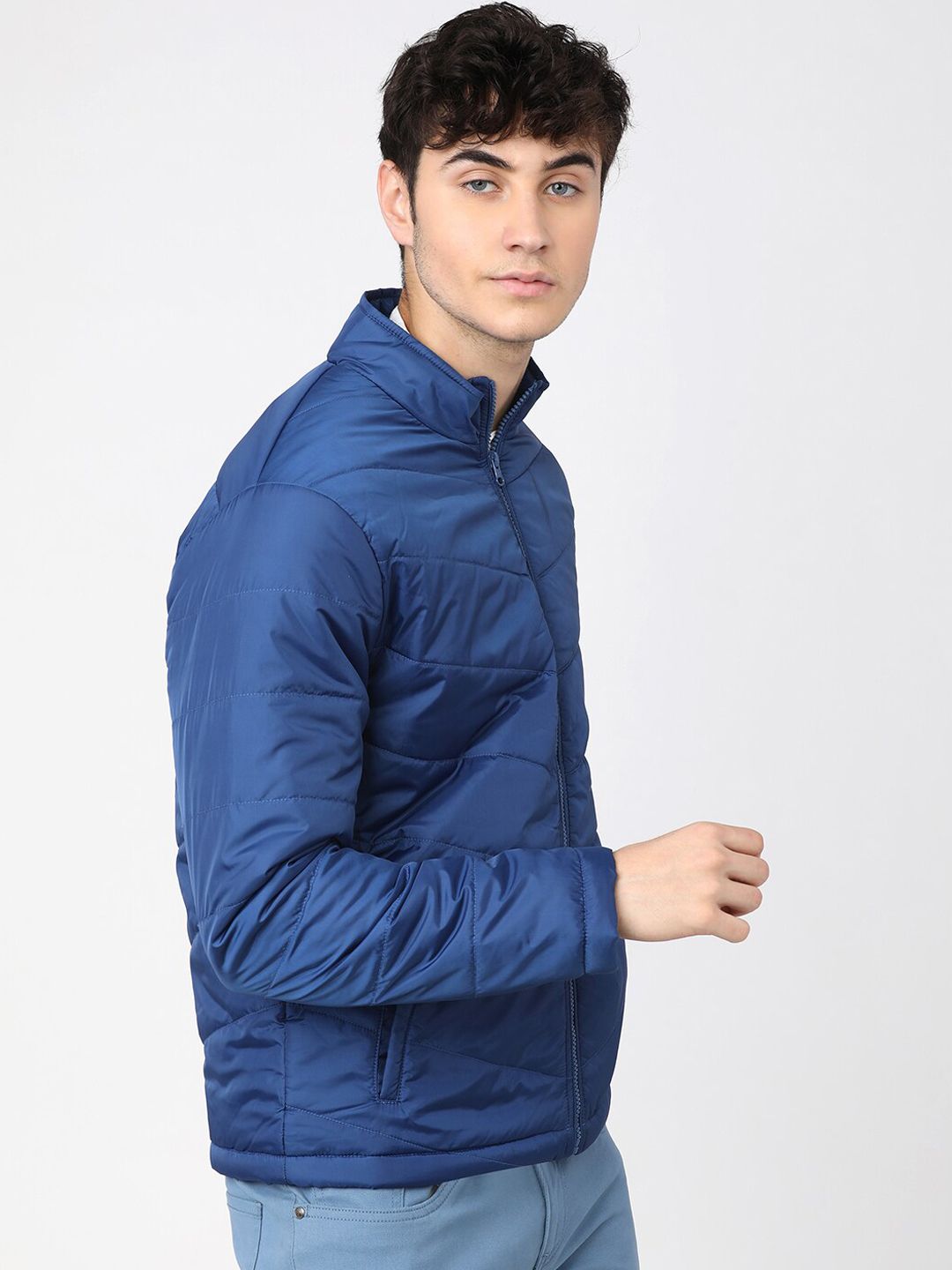 HIGHLANDER Men Blue Padded Jacket