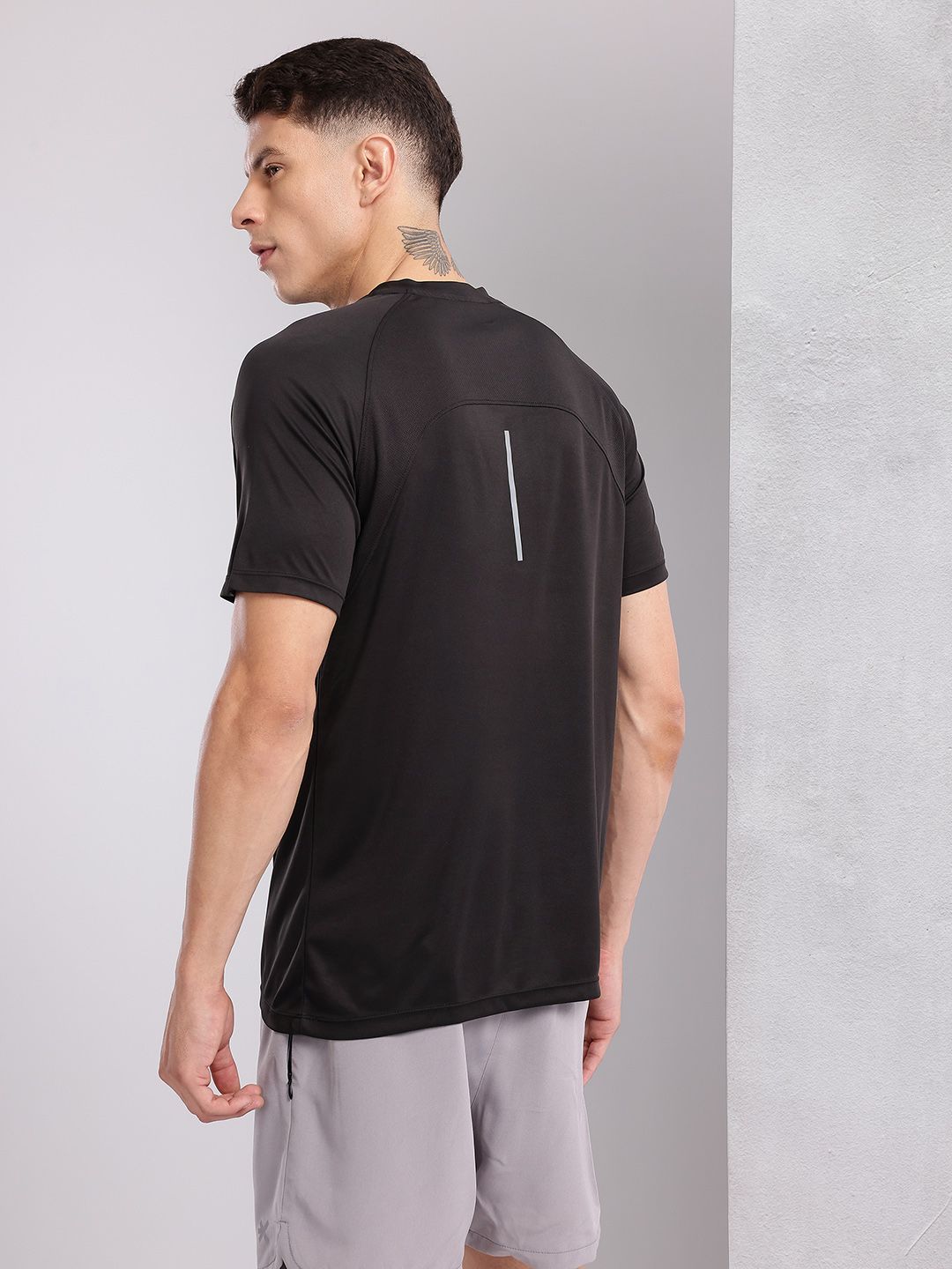 HRX by Hrithik Roshan Brand Logo Print Rapid-Dry Training T-shirt