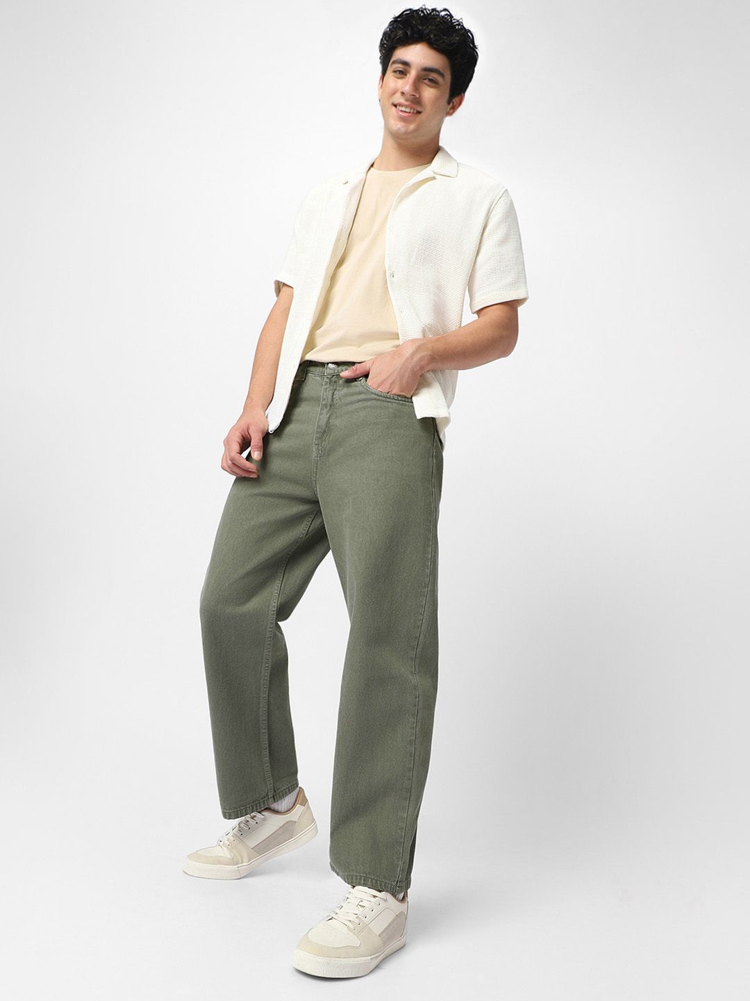 Urbano Fashion Men Loose Fit Washed Non-Stretchable Jeans