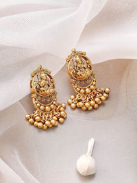 Rubans 22K Gold-Plated Divine Lakshmi Motif Biara Perhiasan Ditetapkan Dengan Perincian Rumit