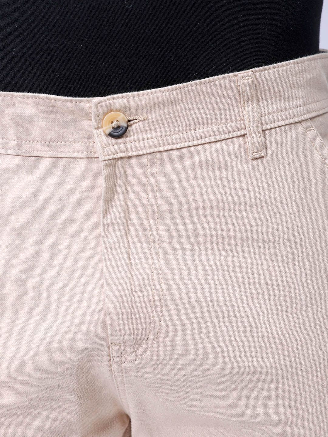 The Indian Garage Co Men Relaxed Fit Mid-Rise Pure Cotton Formal Trouser