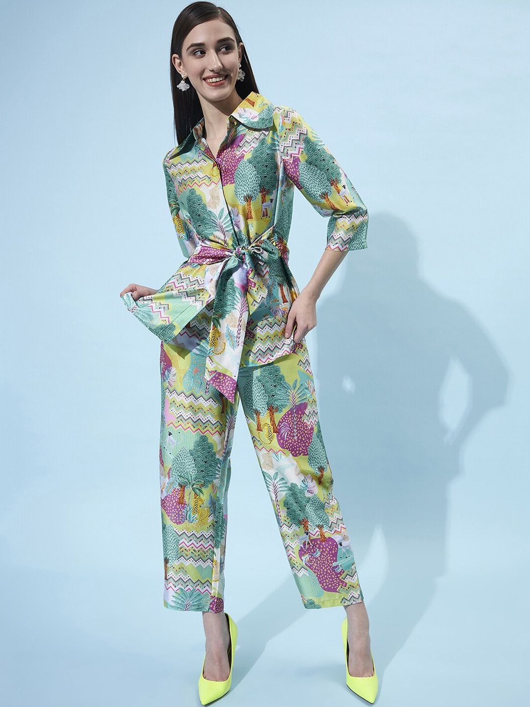 Athena Women Tropical Printed Co-Ords