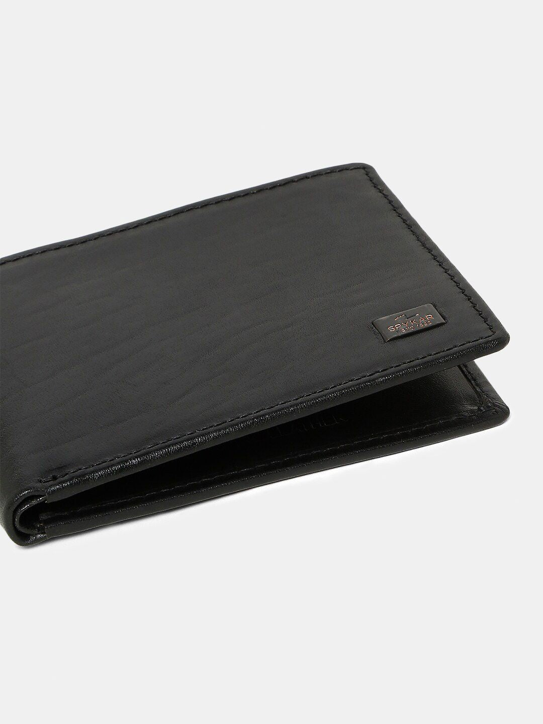 SPYKAR Men Black Leather Two Fold Wallet