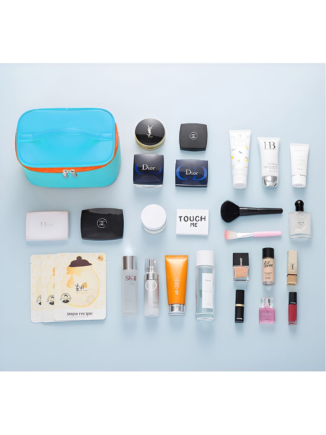 Cortina Blue Water Resistant Makeup Organiser