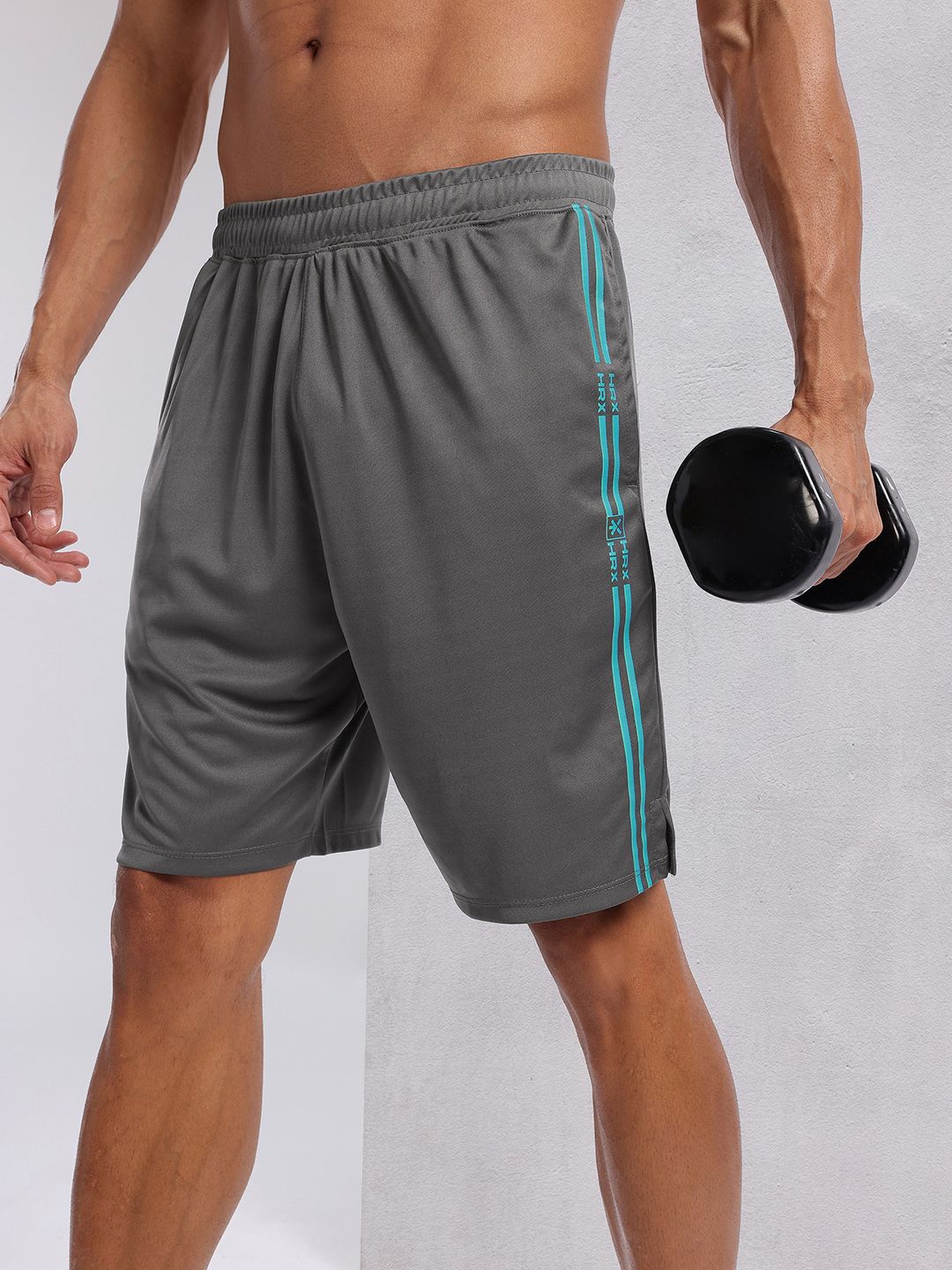 HRX by Hrithik Roshan Men Rapid-dry Striped Training Shorts
