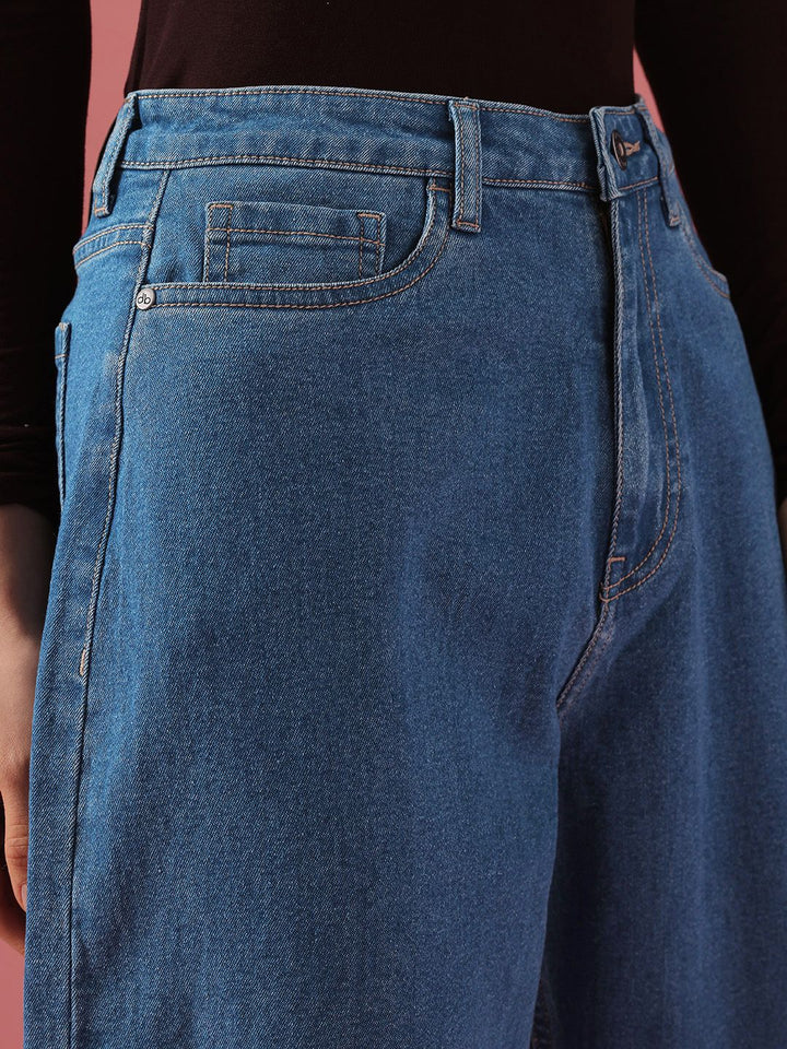 DressBerry Women Slouchy Fit High-Rise Light Fade Stretchable Jeans