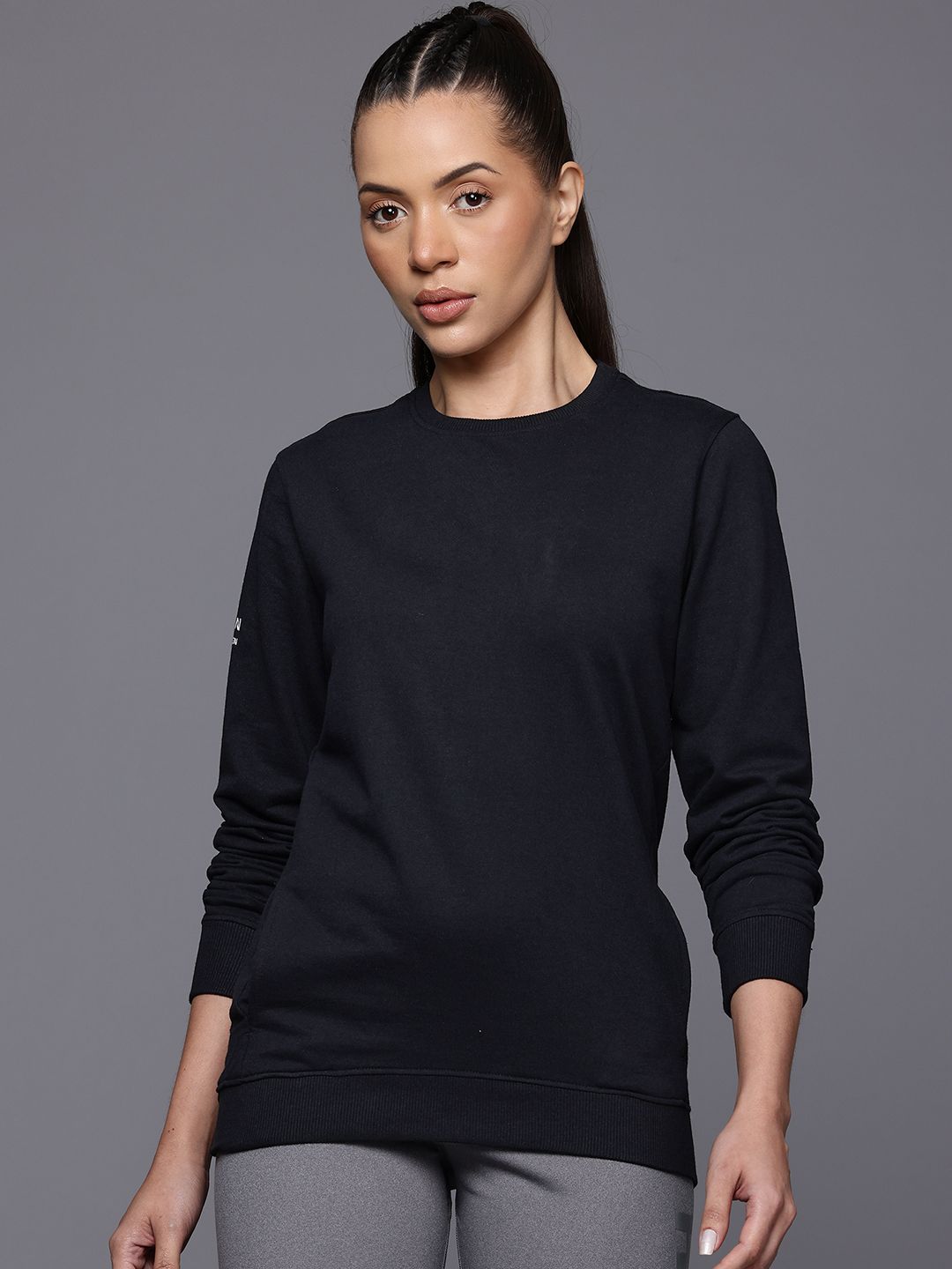 HRX by Hrithik Roshan Solid Sweatshirt