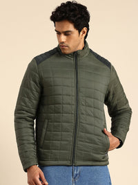 Being Human Mock Collar Quilted Jacket