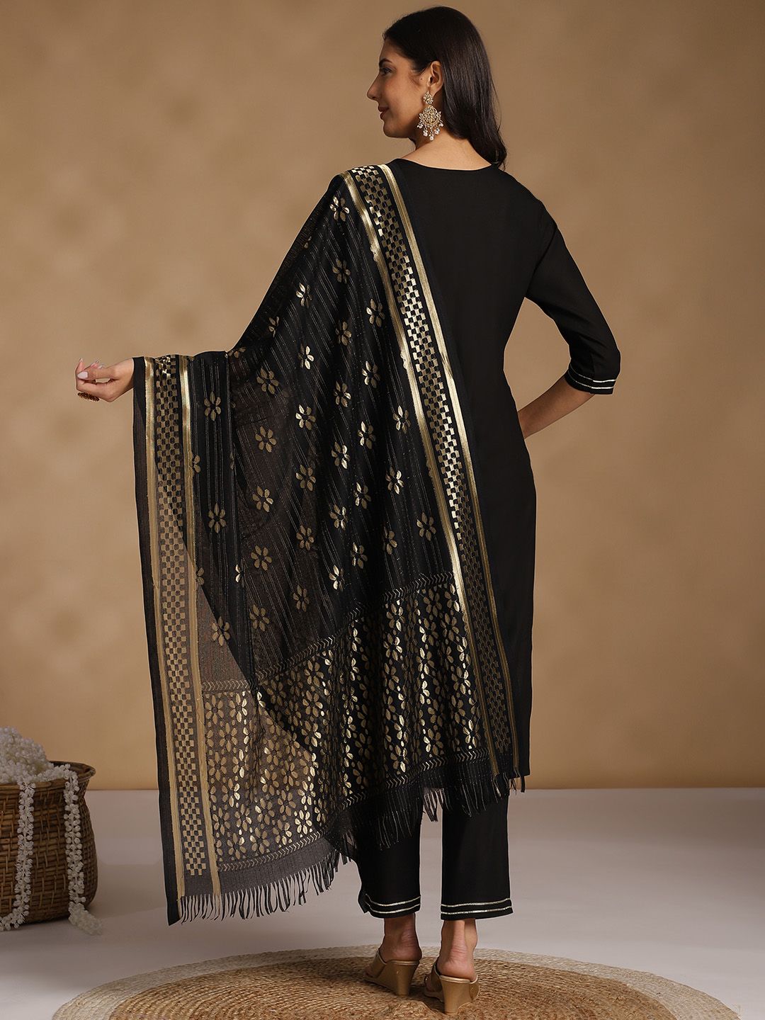 Anouk Regular Kurta with Trousers & With Dupatta