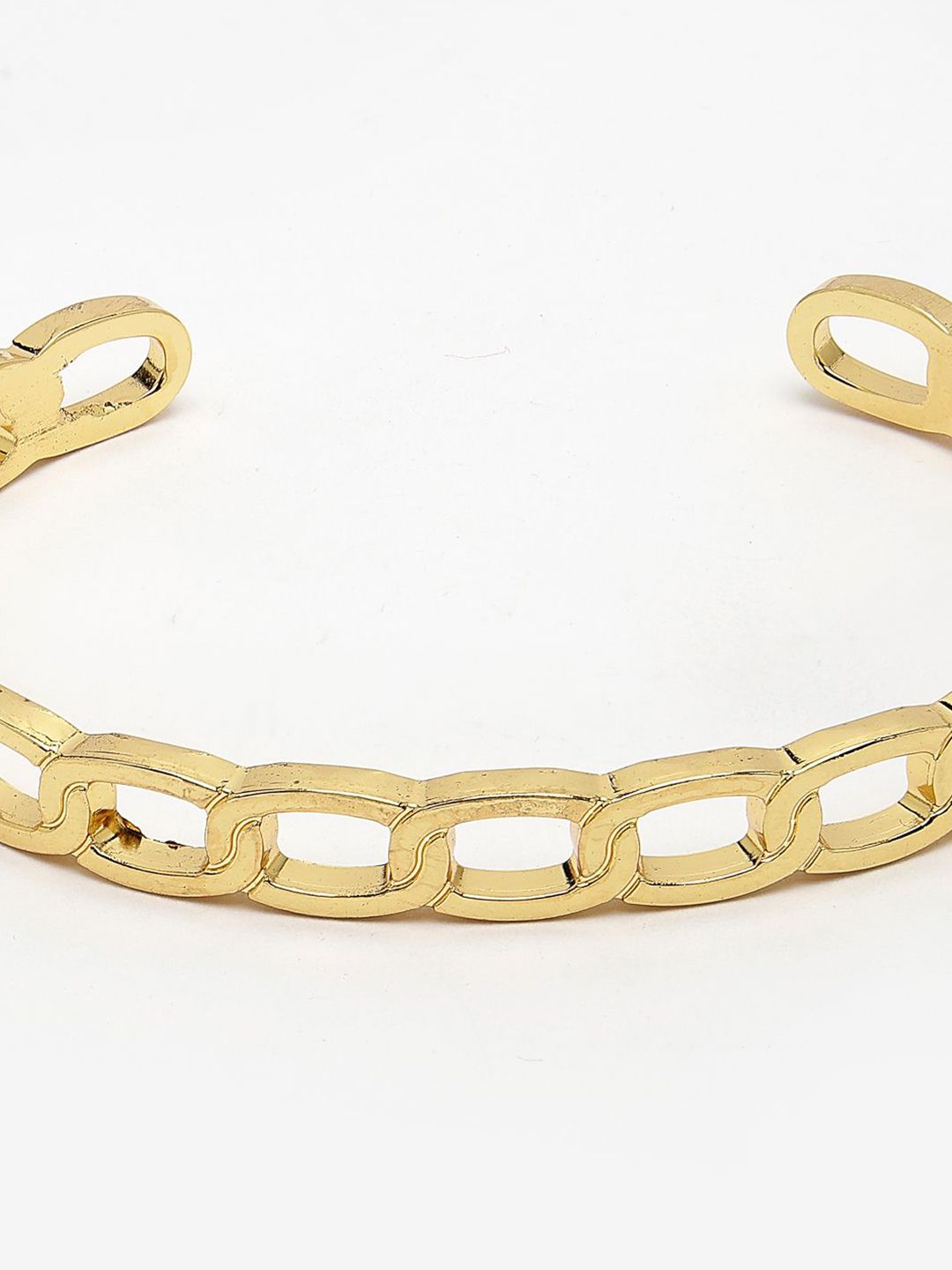NVR Men Gold-Plated Cuff Bracelet