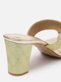 House of Pataudi Ethnic Woven Block Heels