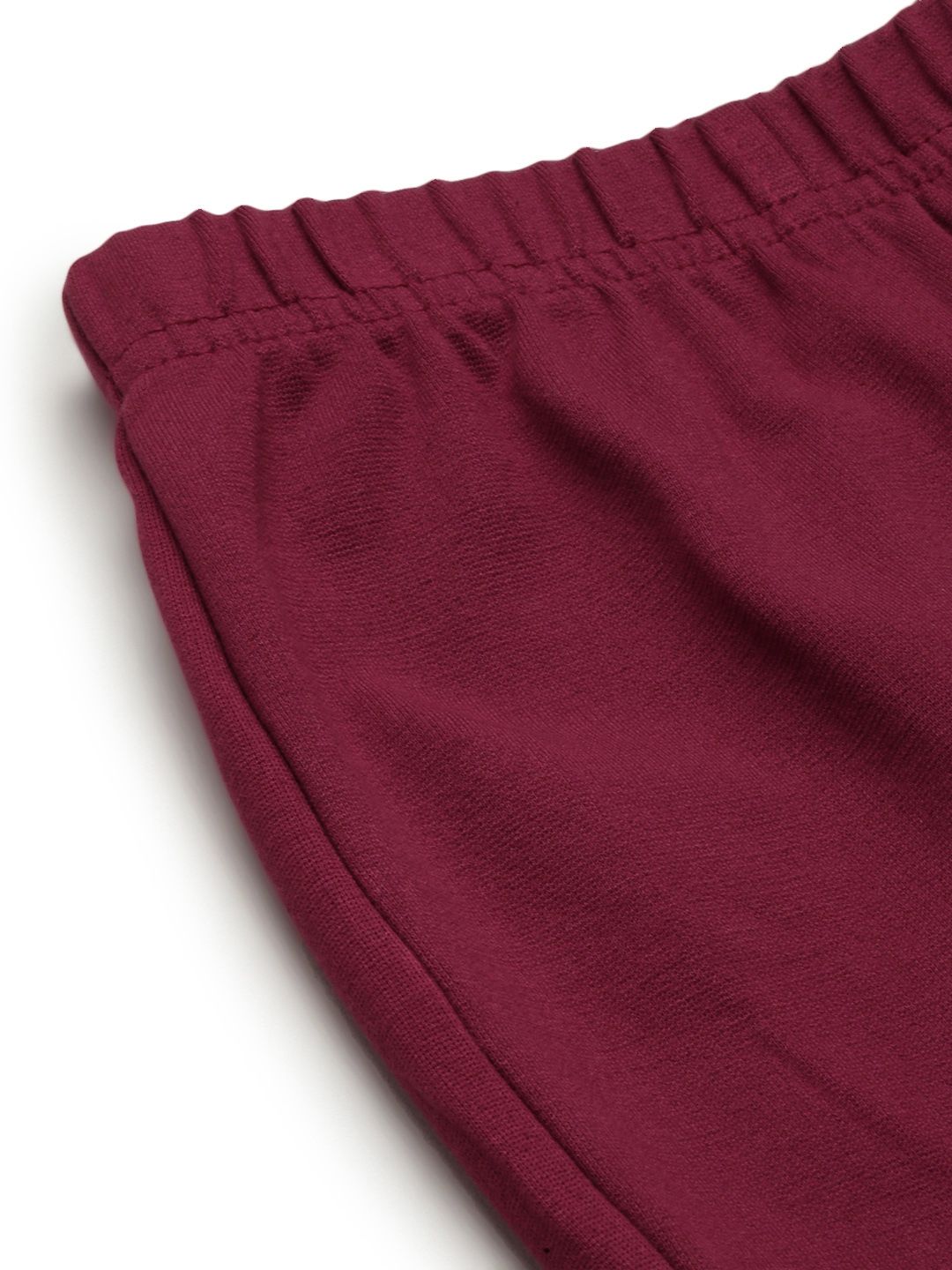 Global Desi Women Maroon Solid Tapered Fit Cigarette Trousers