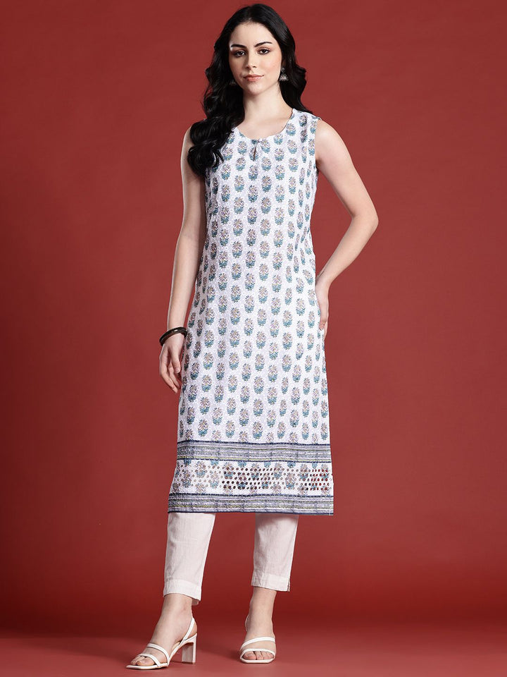 Anouk Ethnic Motifs Print Thread Work Kurta
