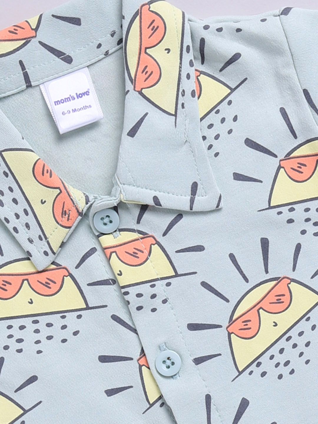 Moms Love Infant Boys Conversational Printed Pure Cotton Clothing Set