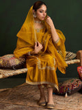Indo Era Ethnic Motifs Embroidered Sequinned Kurta With Trousers & Dupatta