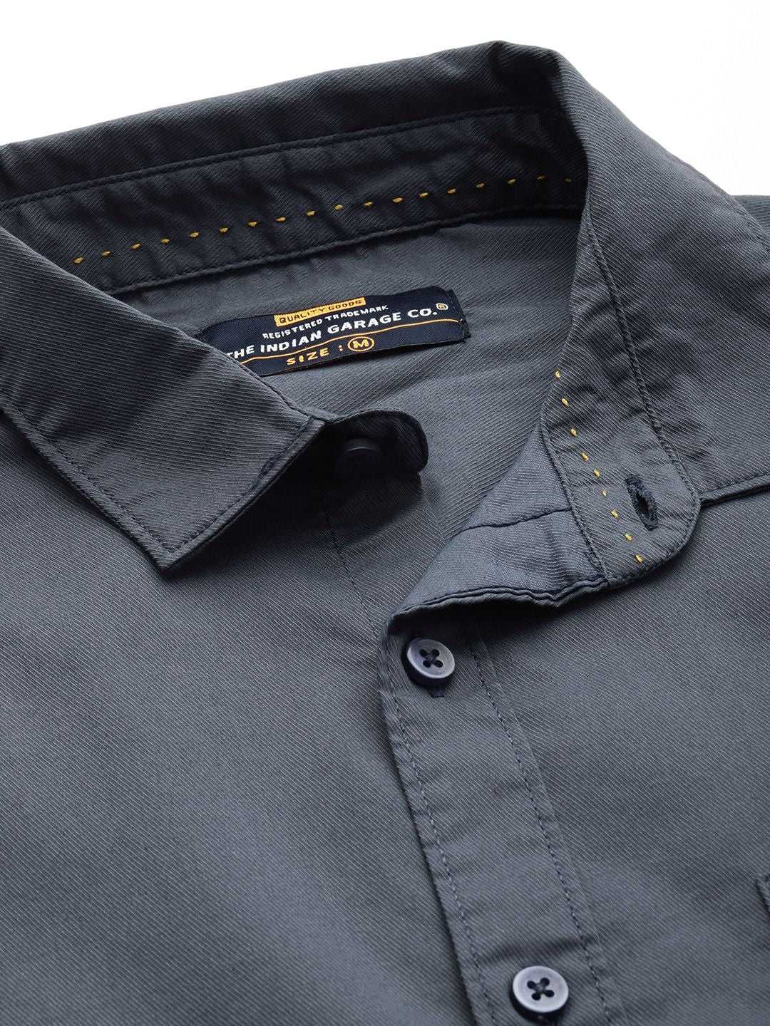 The Indian Garage Co Men Teal Blue Solid Comfort Fit Casual Shirt