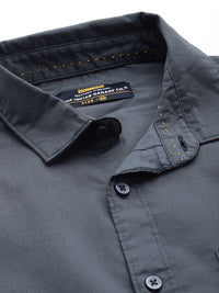 The Indian Garage Co Men Teal Blue Solid Comfort Fit Casual Shirt