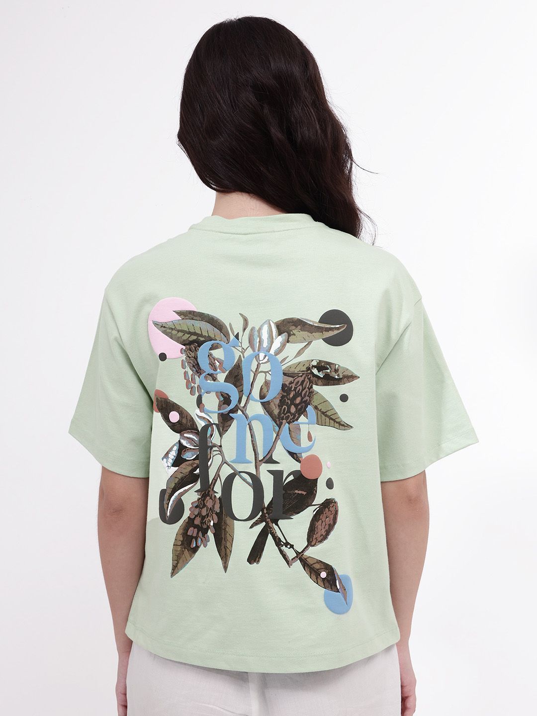 T-Shirt Lengan Khotbah Wanita yang Dicetak