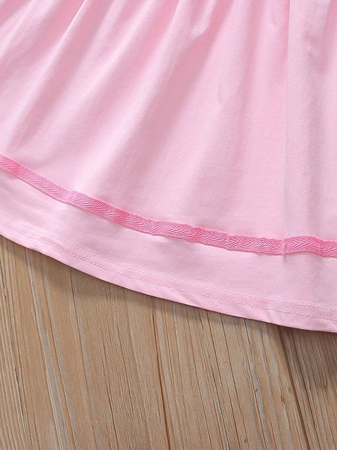 YK Girls Cotton Round Neck Fit & Flare Dress