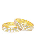 Set PANASH 2 Gelang Bertampal Batu Kundan Bersalut Emas