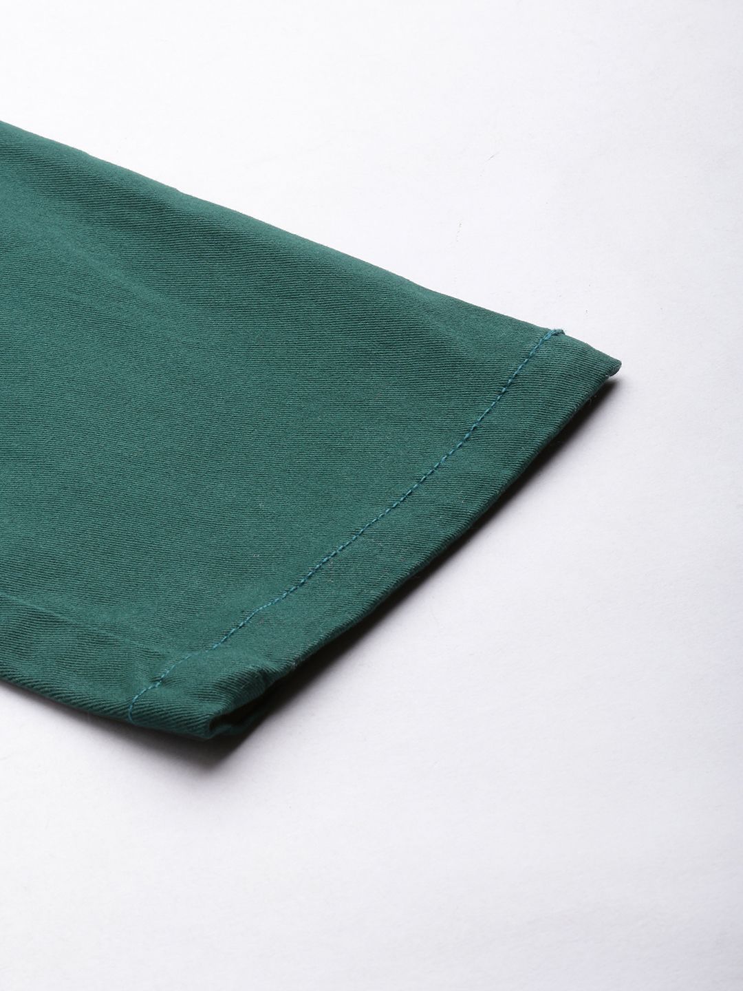 The Indian Garage Co Men Teal Slim Fit Chinos Trousers