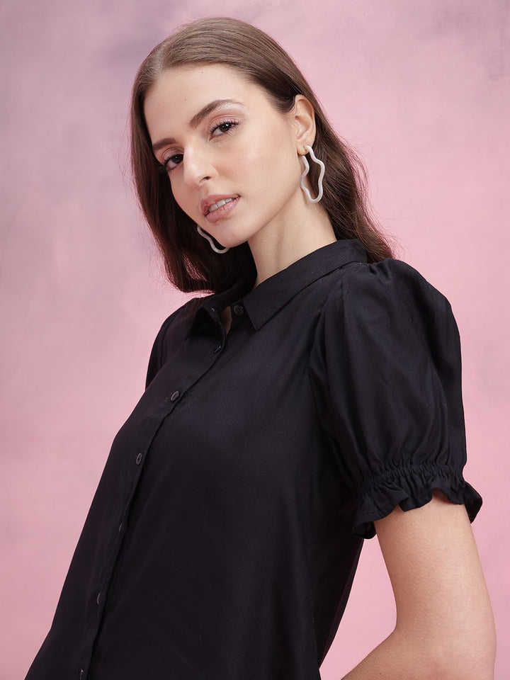 DressBerry Puff Sleeves Casual Shirt