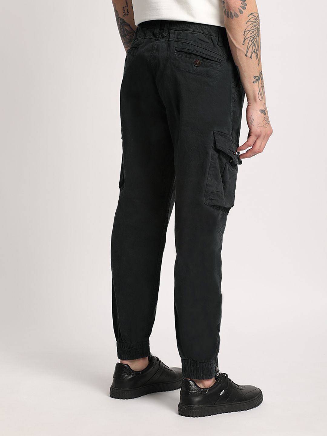 THE BEAR HOUSE Men Mid-Rise Regular Fit Cargos Trousers