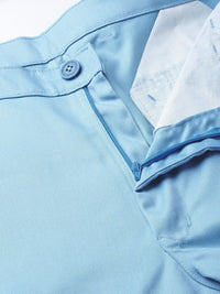 DENNISON Men Blue Smart Tapered Fit Solid Chinos