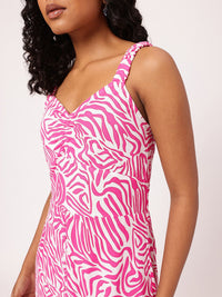 DressBerry Candy Swirl Abstract Print A-line Dress