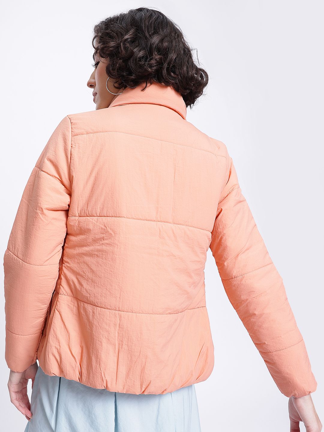 DressBerry Effortless Layering Mock Collar Padded Jacket