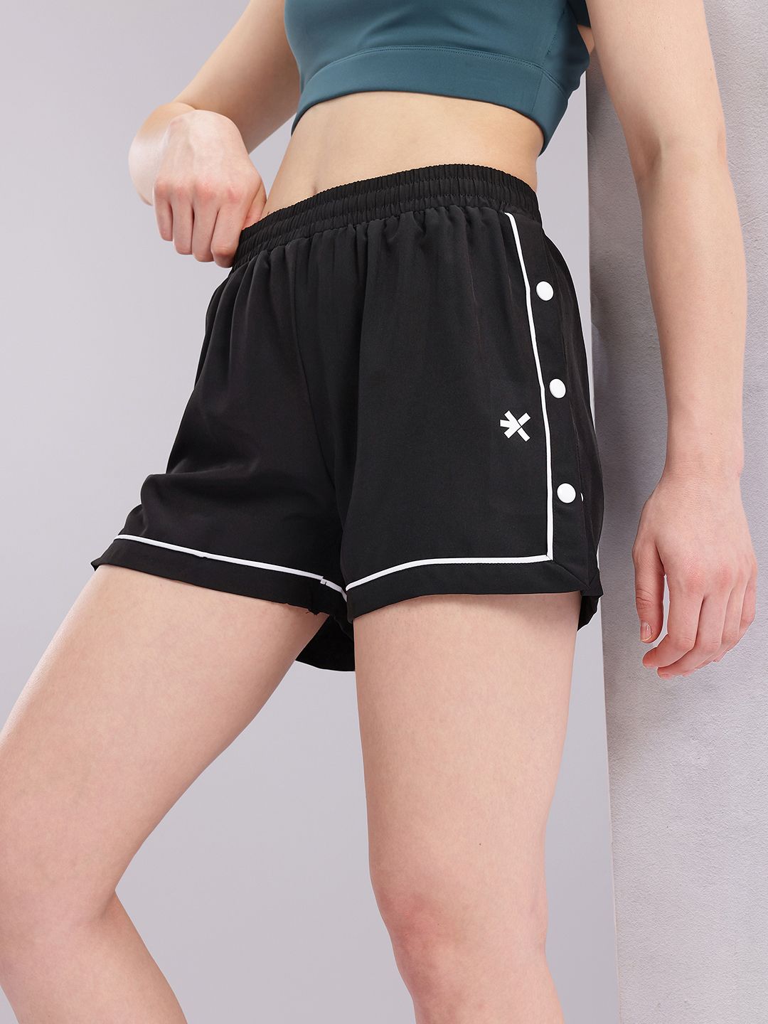 HRX by Hrithik Roshan Women Contrast Piping Running Shorts