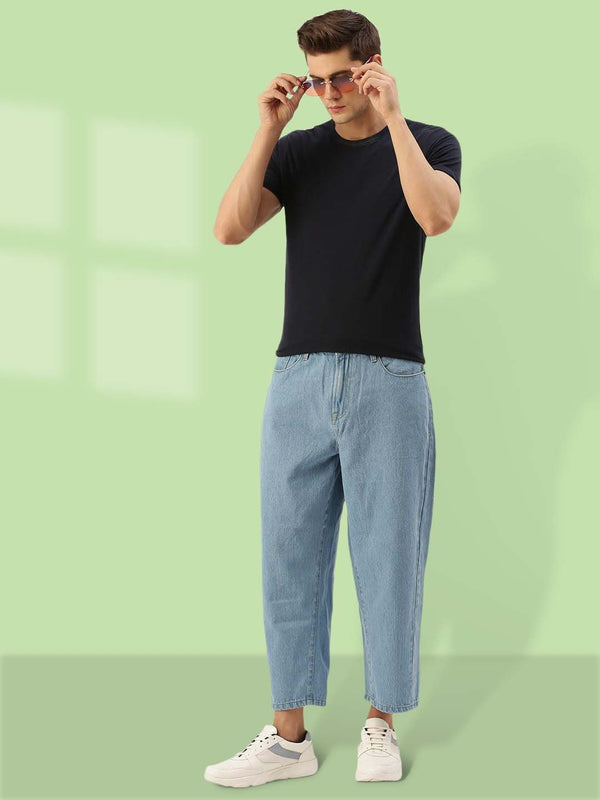 Bene Kleed Men Mid rise Loose Fit Cropped Jeans