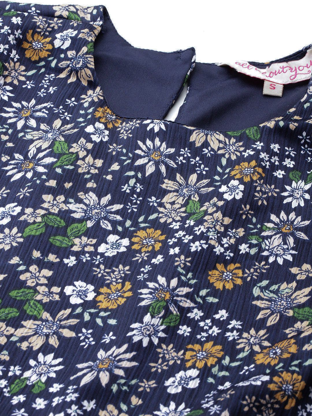 all about you Floral Print Puff Sleeve A-Line Mini Dress