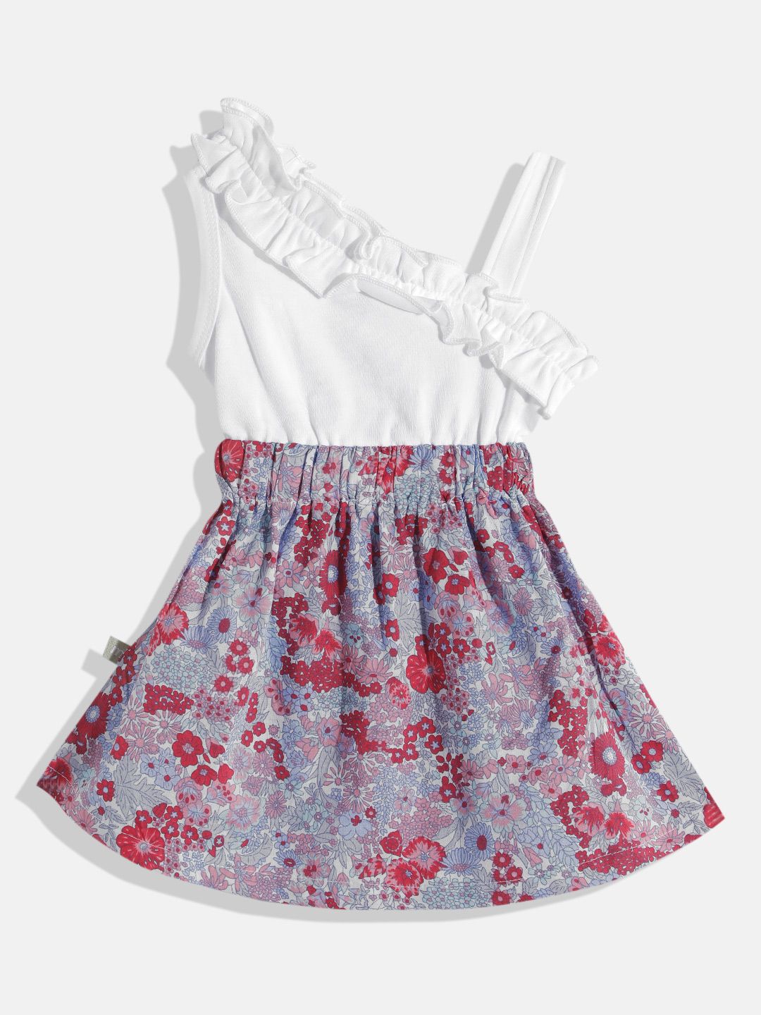 Moms Love Infant Girls Floral Pure Cotton Dress with Bow Detail