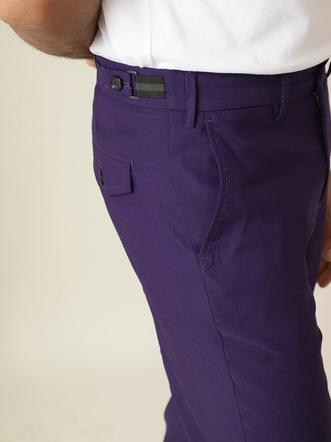 RARE RABBIT Glade Mid-Rise Slim Fit Trouser