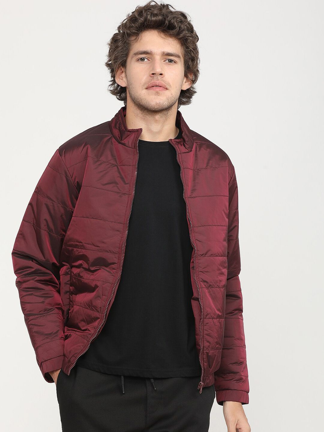 HIGHLANDER Men Red Puffer Jacket