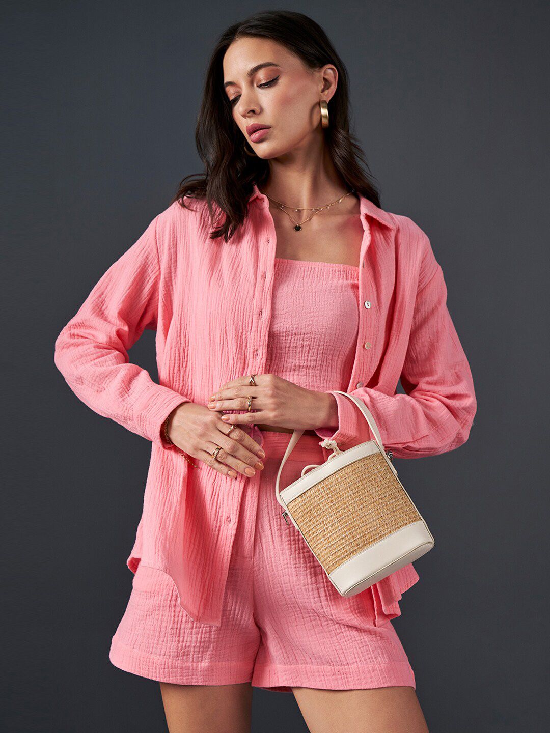AND Shoulder Straps Pure Cotton Three-Piece